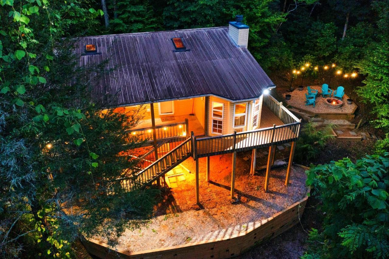 Cozy Cabin Retreat - Hot Tub, Fireplace & Fire Pit Blue Ridge Esterno foto